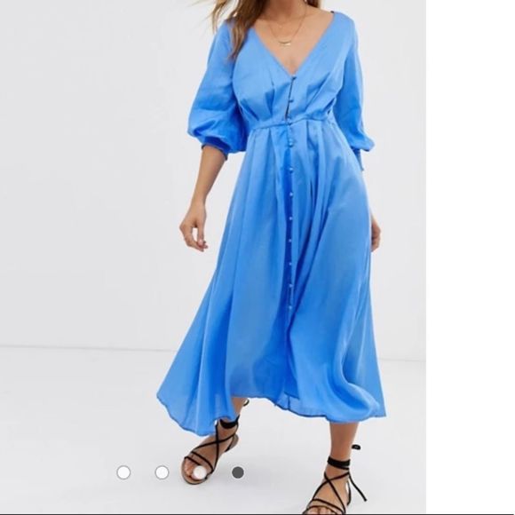 NWT Free People Later Days Midi Dress - Picture 7 of 11
